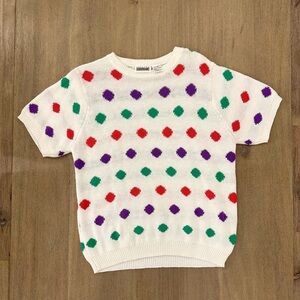 Colorful Polka Dot Kids Sweater